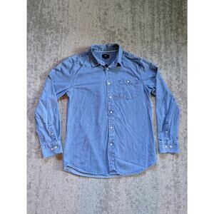 Vintage OBEY Long Sleeve Button Down Chambray Shirt - Large